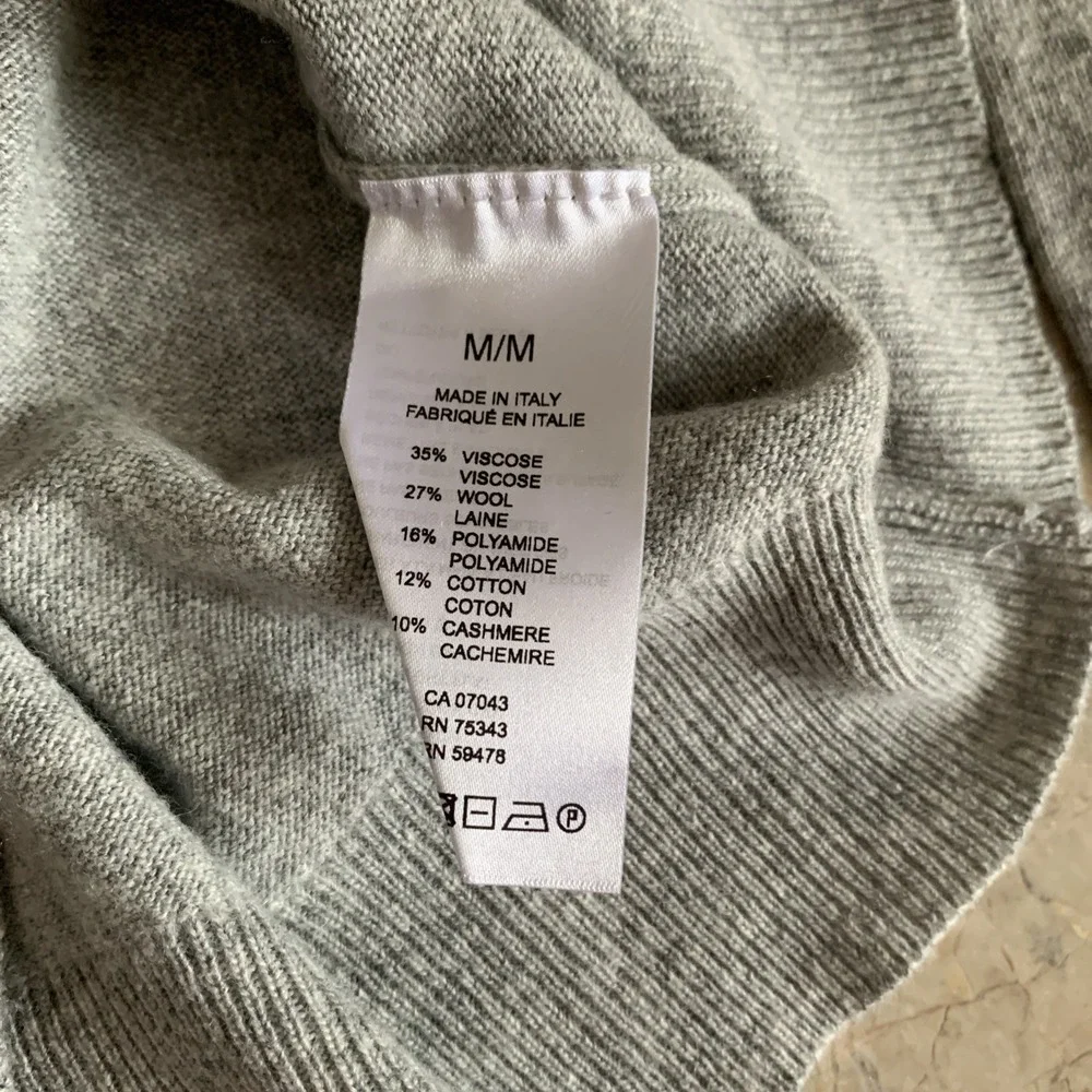 Maglificio Bartolini Cashmere Blend Sweater Men M Gray Crewneck Italy Luxury NWT